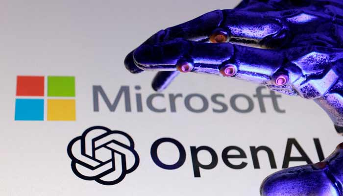 Open AI and Microsoft logos are seen in this illustration. — Reuters/File