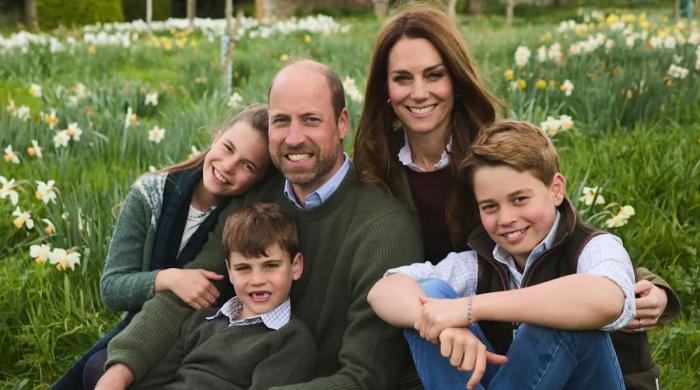 Prince William, Princess Kate share rare glimpse of Prince Louis at home