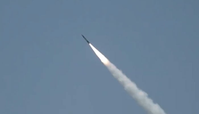 Army Rocket Force Command conducted a successful training launch of indigenously developed Fateh-II Missile System on April 28, 2026. — ISPR/screengrab