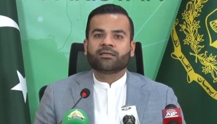Minister of State for Law and Justice Barrister Aqeel Malik Barrister Aqeel Malik is addressing a press conference on June 16, 2024. — Screengrab/YouTube/GeoNews
