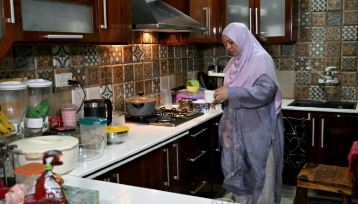 Dr Saniya Jafri is seen in her kitchen in Karachi in this undated image. — AFP