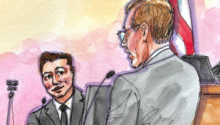 Elon Musk is questioned by his attorney Steven Molo during Musks lawsuit over OpenAI for-profit conversion at a federal courthouse in Oakland, California, US, April 28, 2026 in a courtroom sketch. — Reuters