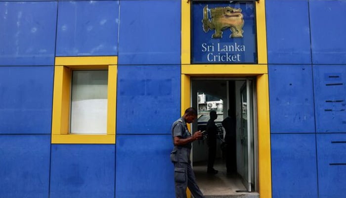 A secutiry person is seen outside the Sri Lankas cricket board. — Reuters/File