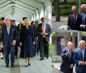 King Charles, Queen Camilla move to tears as they lay flowers at 9/11 Memorial