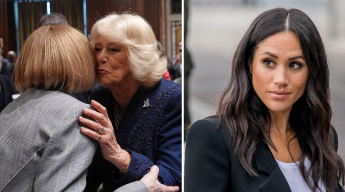 Queen Camilla rubs shoulders with Meghan Markle pal at NYC event