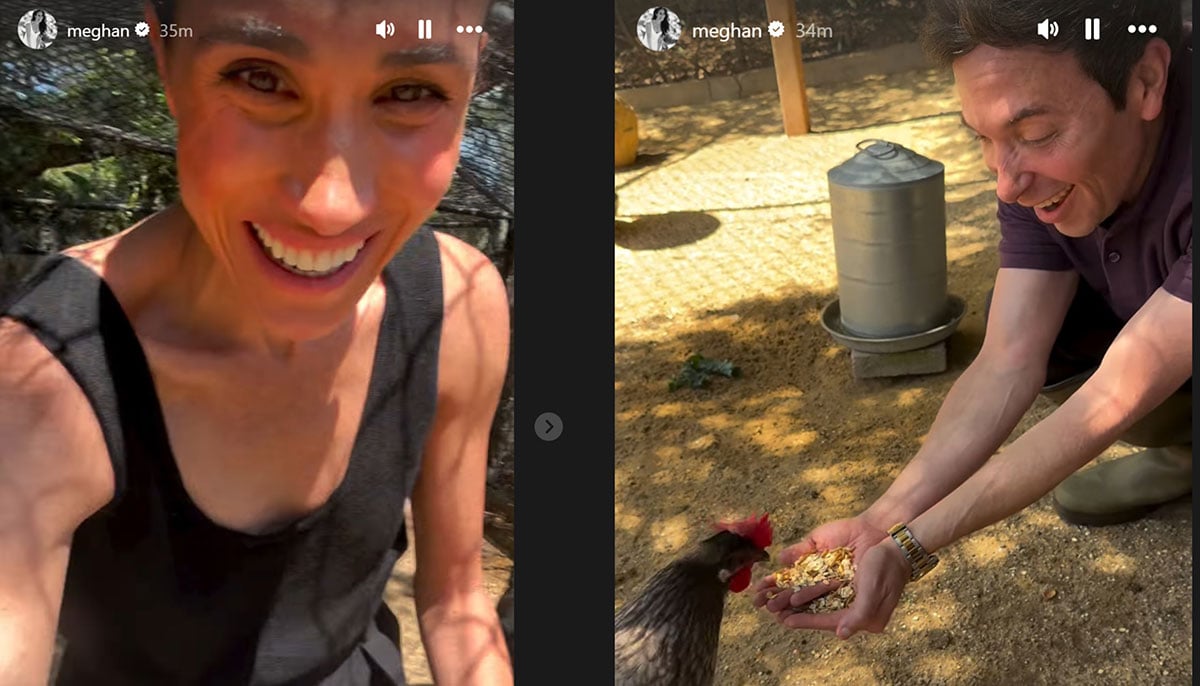 Meghan Markle shares wholesome day with chocolate man in farmyard