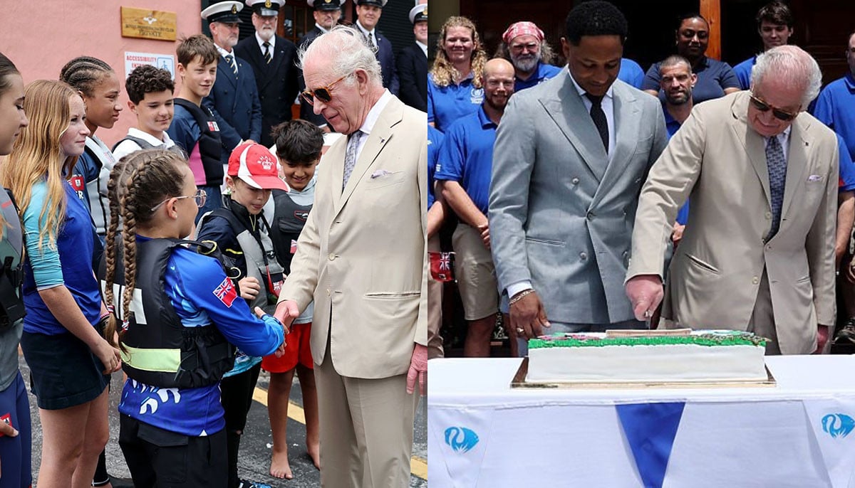 Charles celebrates big day in with cake, trees, and 'living classroom' tour