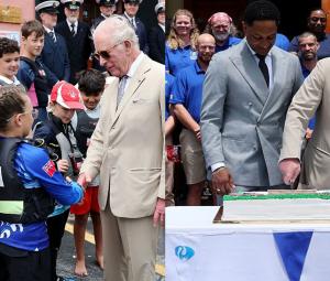 Charles celebrates big day in with cake, trees, and 'living classroom' tour