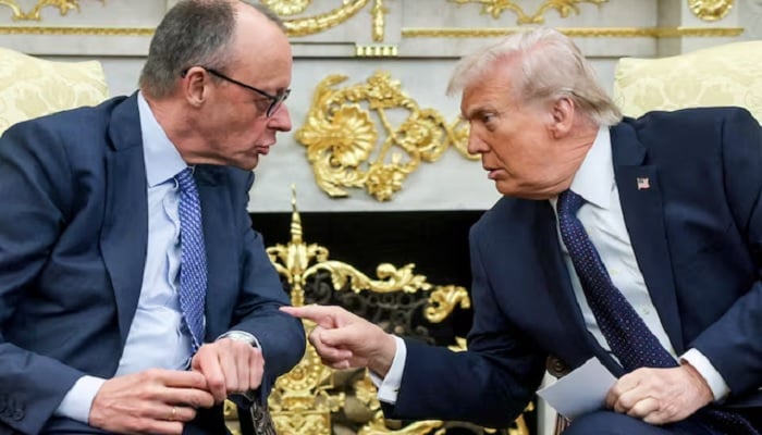 US President Donald Trump and German Chancellor Friedrich Merz meet in the Oval Office at the White House in Washington, DC, US, March 3, 2026. — Reuters