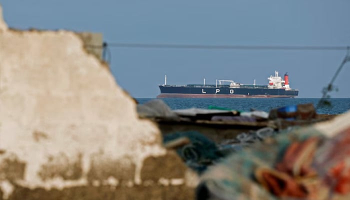 An LPG gas tanker at anchor as traffic is down in the Strait of Hormuz, amid the US-Israeli conflict with Iran, in Shinas, Oman, March 11, 2026. — Reuters