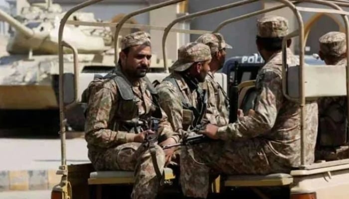 Pakistan Army personnel can be seen patrolling in this undated image. — Reuters/File