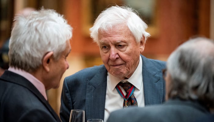 Sir David Attenborough during a luncheon for Members of the Order of Merit at Buckingham Palace, London, Britain, November 24, 2022. — Reuters