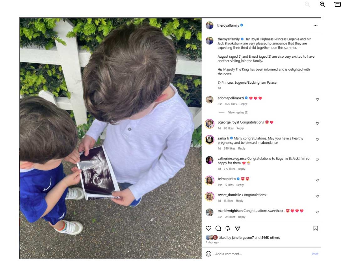 Princess Eugenie finally receives message from surprise family member