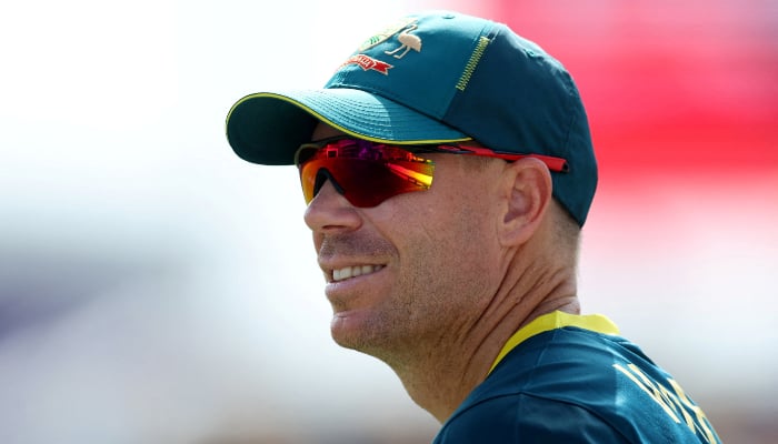 Australias David Warner looks on during the ICC T20 World Cup 2024 Group B match against England, at the Kensington Oval, Bridgetown, Barbados, June 8, 2024. — Reuters