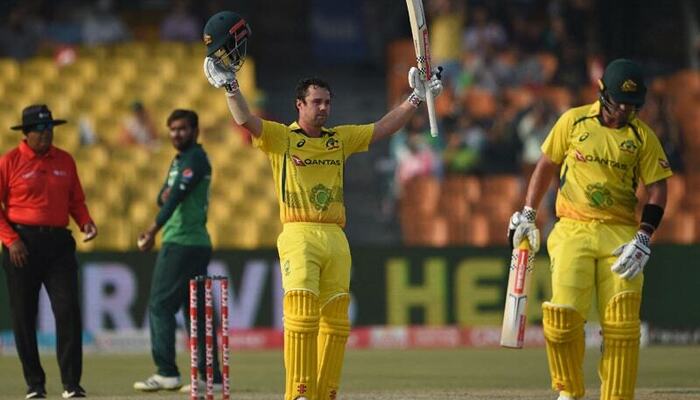 An Australian batter celebrates during a match with Pakistan in this undated image. — Reuters/File