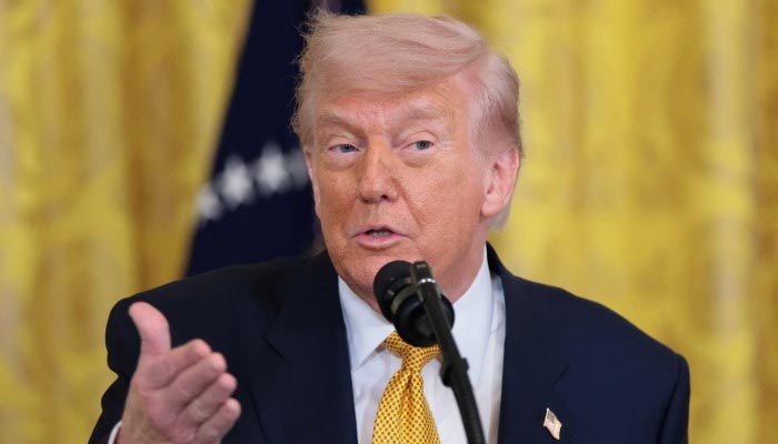 US President Donald Trump speaks during an event to mark Military Mothers Day, in the East Room at the White House in Washington, DC, US, May 6, 2026. — Reuters