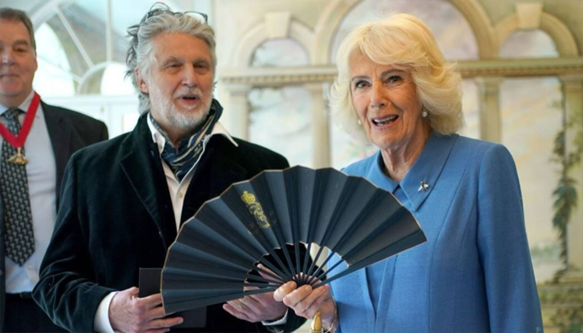 Queen Camilla receives fan adorned with favourite flowers for 'special occasions'
