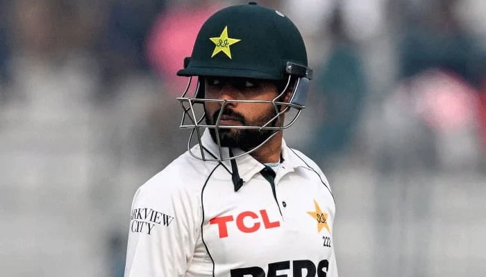 Pakistan batter Babar Azam during first Test against West Indies in Multan on Janary 17, 2025. – AFP