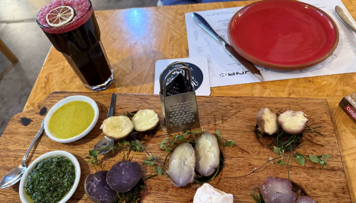A selection of potatoes with different colors of flesh is served at a restaurant in Cusco, Peru, July 15, 2025. — Reuters