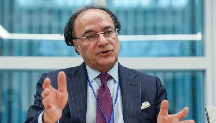 Pakistan Finance Minister Muhammad Aurangzeb speaks during an interview at the International Monetary Fund and World Bank Groups annual spring meetings in Washington, DC, US, April 13, 2026. — Reuters