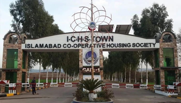 Gate one of Islamabad Cooperative Housing Society (ICHS). —Facebook/Islamabad Cooperative Housing Society/File