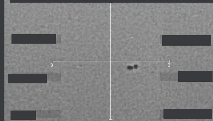 This handout image released by the US Department of Defence on May 8, 2026, shows what the Department of Defence and FBI say is an infrared still image derived from a US military system showing unidentified object(s) over the western United States in September, 2025. — AFP