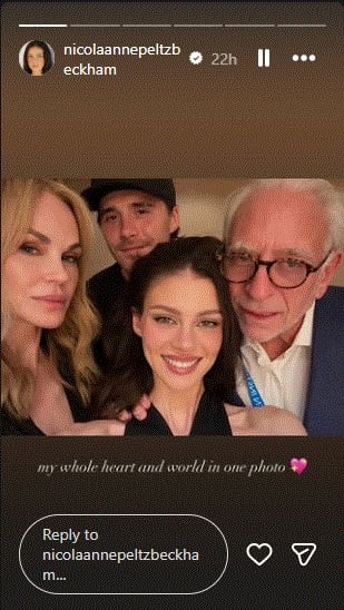 Nicola Peltzs official Instagram account