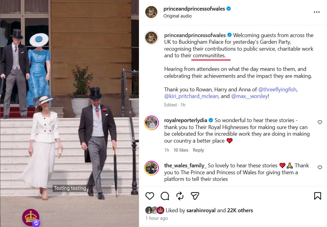 Kensington Palace messes up William, Kate's new post with error