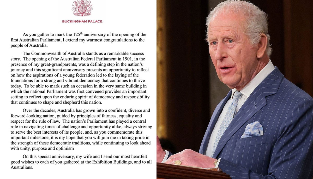 King Charles praises Australia's 'remarkable success story' after Harry's trip