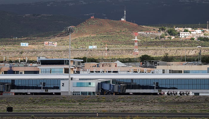 Tenerife South Airport, as the cruise ship MV Hondius hit by a hantavirus outbreak is expected to arrive at the port of Granadilla de Abona, in Tenerife, Canary Islands, Spain, May 9, 2026. — Reuters