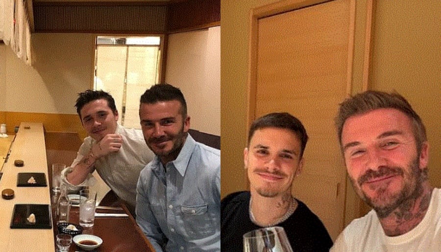 In 2018, David and Brooklyn enjoyed dinner at the triple Michelin star restaurant Sukiyabashi Jiro in Tokyo, prepared by chef Jiro Ono