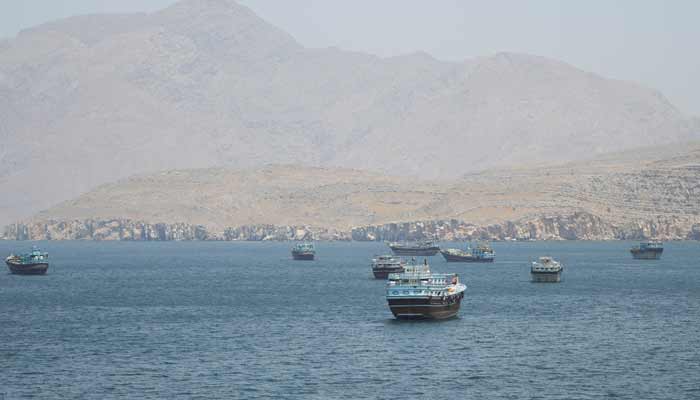 Vessels in the Strait of Hormuz, Musandam, Oman, May 8, 2026. — Reuters