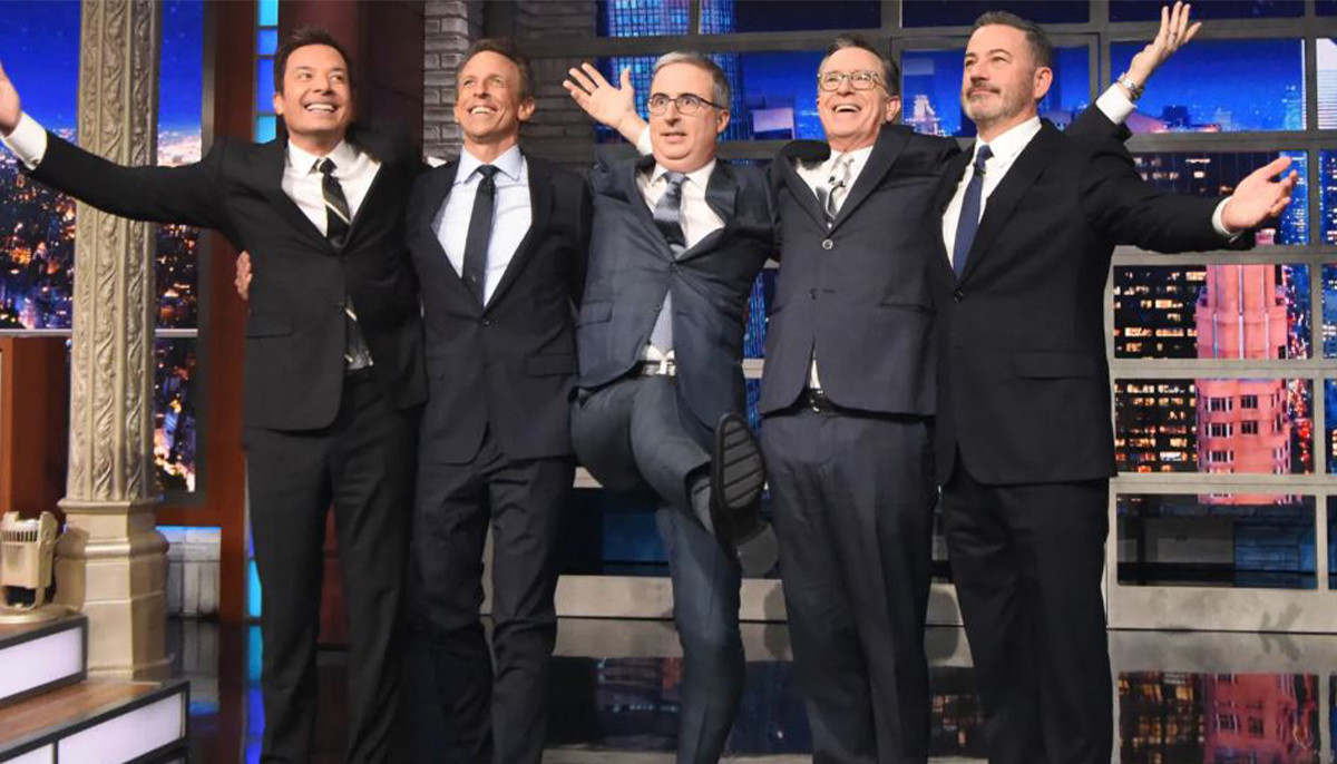 Stephen Colbert stages late night host reunion ahead of ‘Late Show' finale