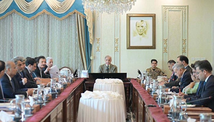 Prime Minister Shehbaz Sharif chairs a meeting regarding food security and availability of fertilisers, Islamabad, May 12, 2026. — PID