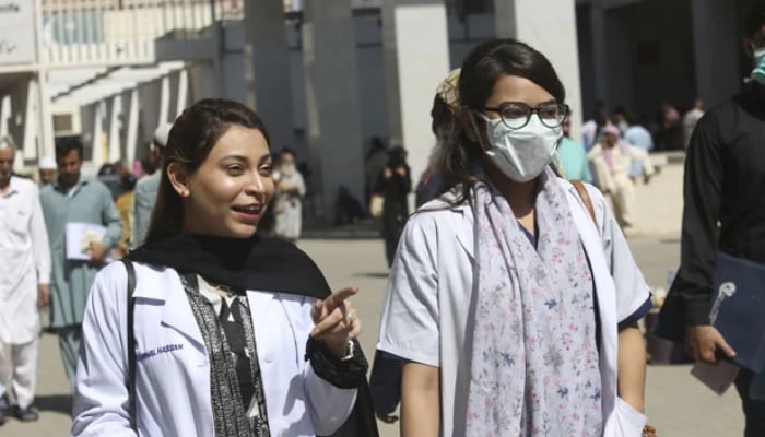A representational image of Pakistani medical students. — AFP/File