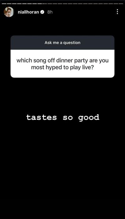 Niall Horan teases next Dinner Party single, Tastes So Good