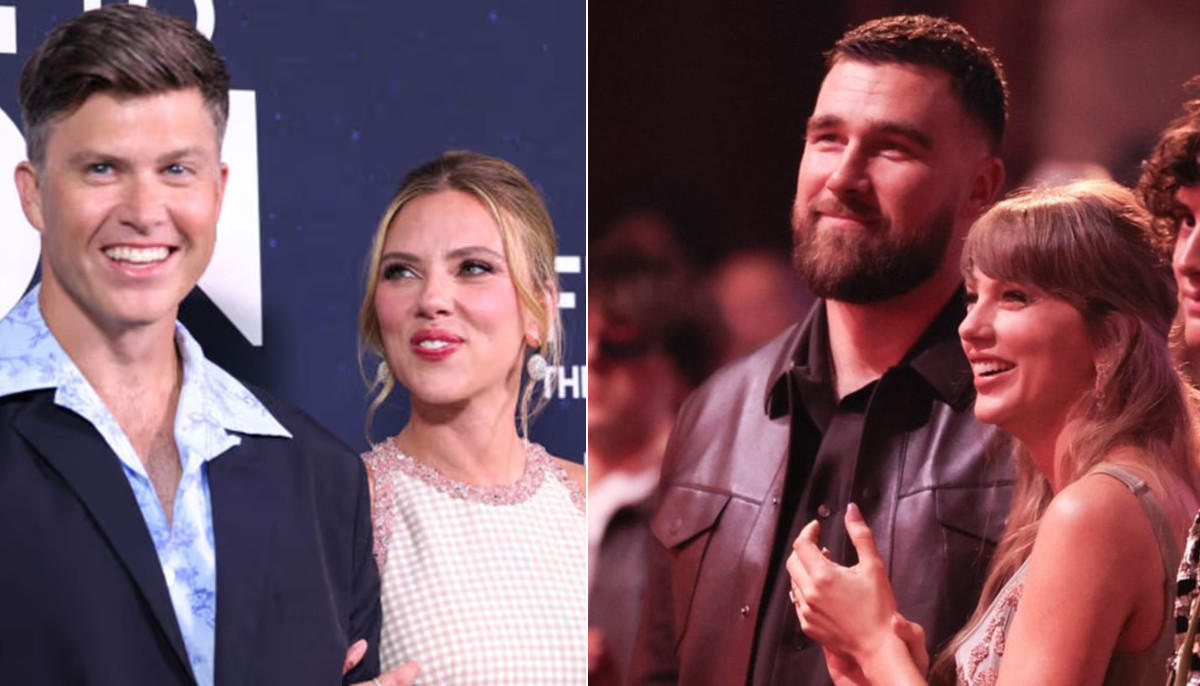 Travis Kelce bonds over being 'less famous' partner with Colin Jost