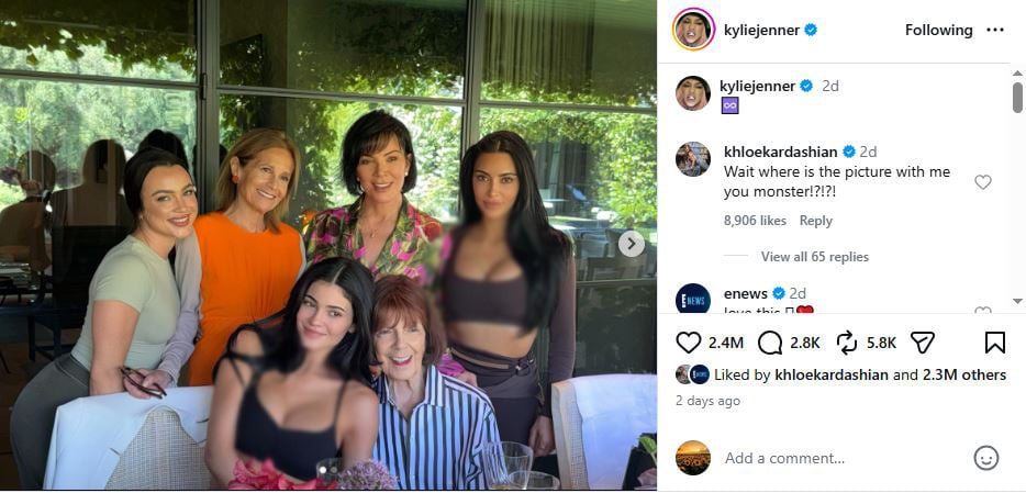 Kylie Jenner draws flak from Khloé, Kourtney Kardashian for Mothers Day post