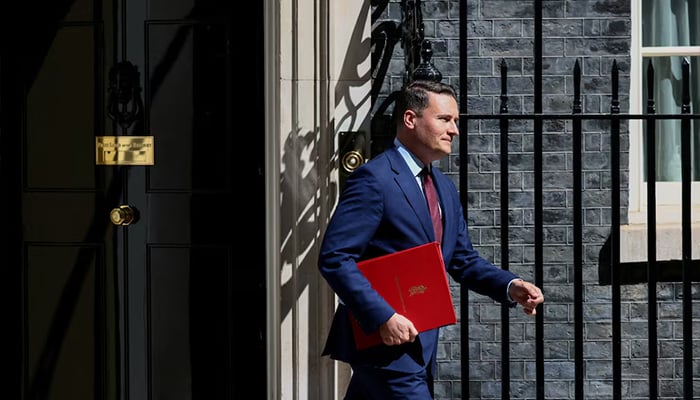 British Health Secretary Wes Streeting walks after attending a cabinet meeting at Downing Street, the day before the State Opening of Parliament, in London, Britain, May 12, 2026. — Reuters
