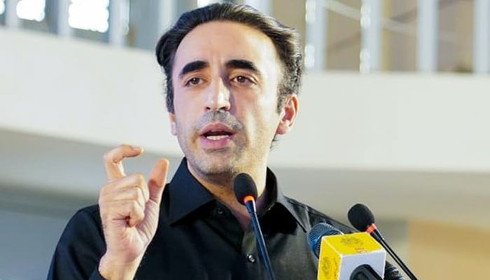 PPP Chairman Bilawal Bhutto-Zardari speaks during a visit to Garhi Khuda, Sindh, April 4, 2026. — NNI