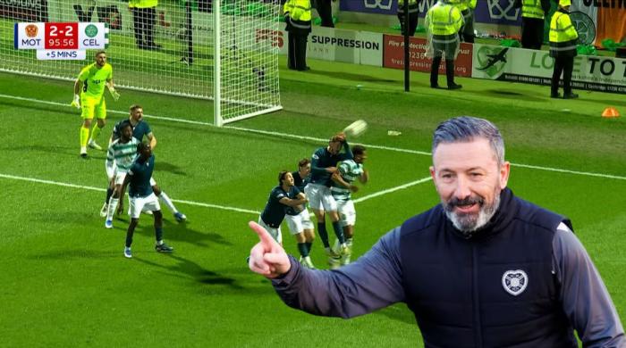 Hearts head coach Derek McInnes explodes at Celtic penalty on title race eve