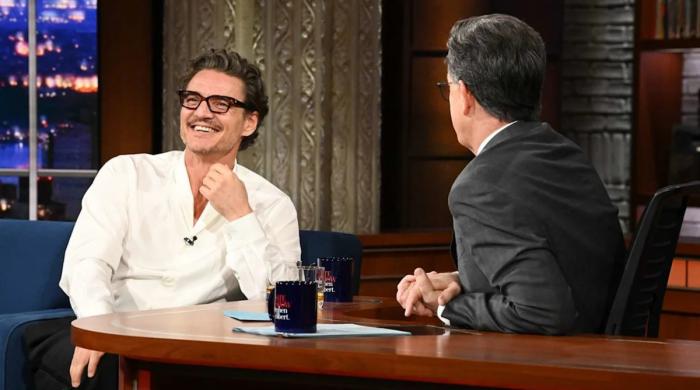 Pedro Pascal's surprise PDA moment with Stephen Colbert breaks the internet