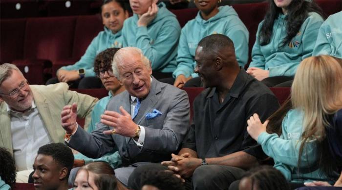 King Charles and Idris Elba celebrate rising young talent at theatre milestone