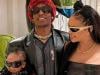 Rihanna carries son RZA as ASAP Rocky handles party decorations after birthday bash