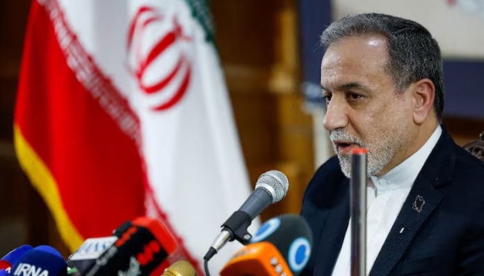 Irans Foreign Minister Abbas Araqchi attends a press conference at the Iranian embassy in New Delhi, India, May 15, 2026. — Reuters