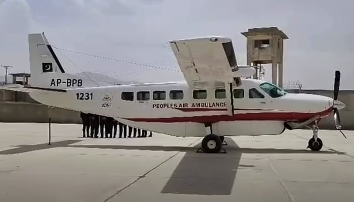 PPP chairman Bilawal Bhutto Zardari inaugurates Peoples Air Ambulance in Quetta on May 15, 2026. — Screengrab via X/@MediaCellPPP