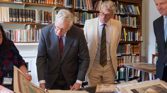 Duke of Gloucester enjoys 'a treat' visit to historic Morrab Library