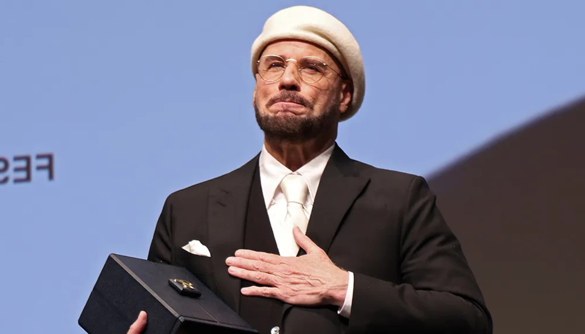 John Travolta gets emotional receiving surprise honour at Cannes Film Festival