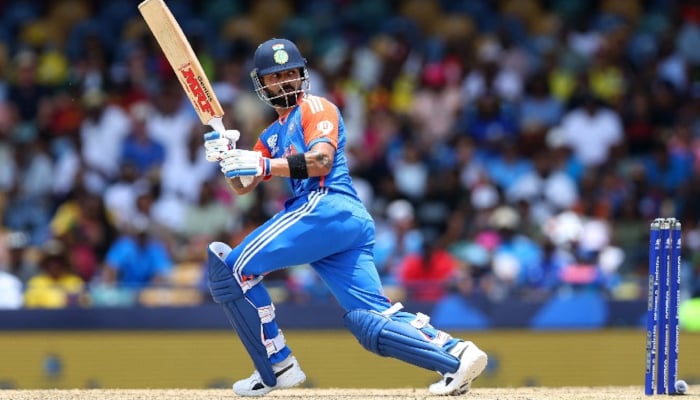 Indias Virat Kohli in action against South Africa during the ICC T20 World Cup 2024 Final, Kensington Oval, Bridgetown, Barbados, June 29, 2024. — Reuters