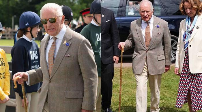 King Charles' Windsor Horse Show return captured in striking mirrored sunglasses